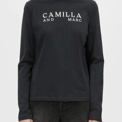 Camilla and Marc Era Long Sleeve Graphic Tee — Navy