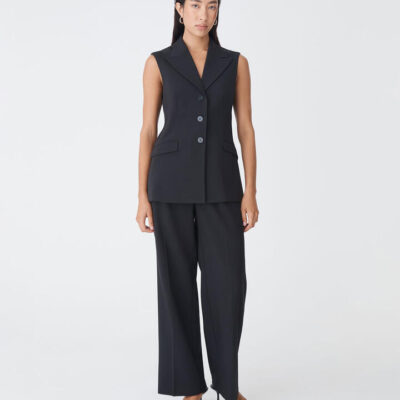 FORCAST Nikki Long Collared Vest