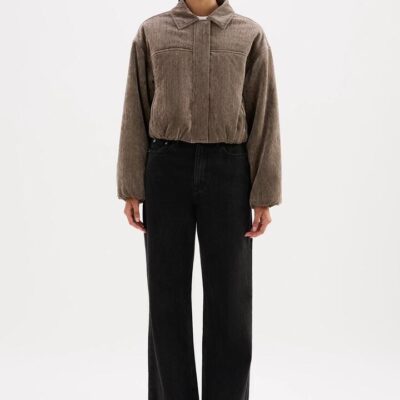 Nude Lucy Womens Sabina Bomber Brown Size Xxs