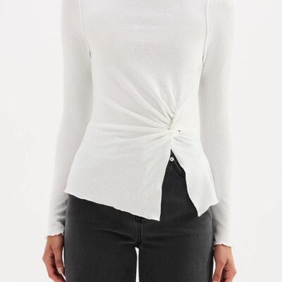 Nude Lucy Womens Zia Top White Size Xxs