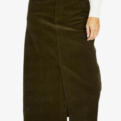 Jump Cord Skirt — Khaki