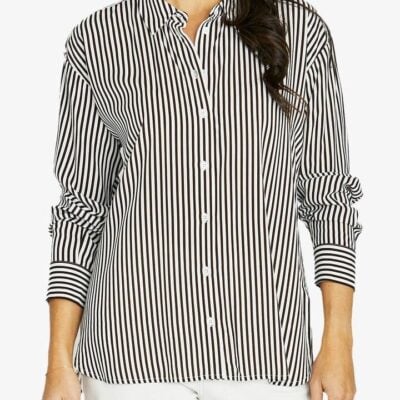 Jump Stripe Shirt — Chocolate