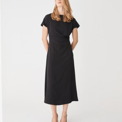 FORCAST Bianca Side Pleat Midi Dress