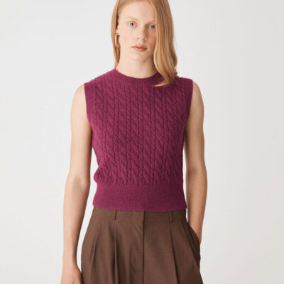 FORCAST Frankie Sleeveless Cable Knit