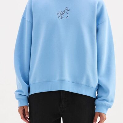 Nude Lucy Womens Nude Logo Sweat Blue Size Xxs