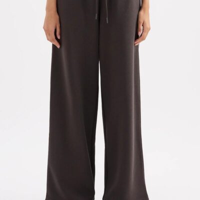 Nude Lucy Womens Carter Wide Leg Track Pant Grey Size Xxs