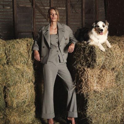 FORCAST Flynn Cropped Trench Coat