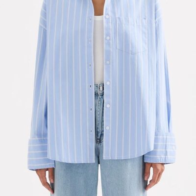 Nude Lucy Womens Emerson Shirt Cotton Stripes Size Xxs