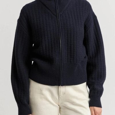 Toorallie Grid Knit Zip Through