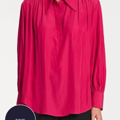 Mela Purdie Gathered Blouse — Navy a
