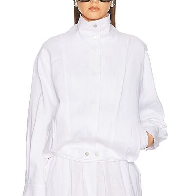 AEXAE Linen Bomber Jacket