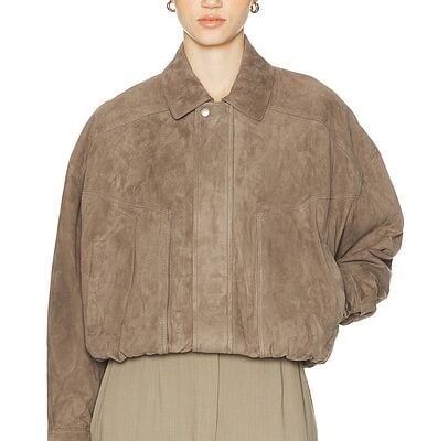 ARMA Frederica Suede Bomber Jacket