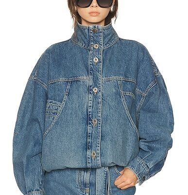 THE ATTICO Denim Bomber Jacket