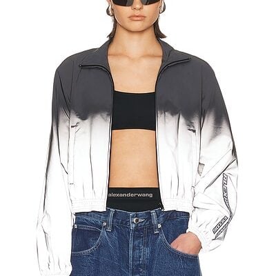 Alexander Wang Reflective Shrunken Track Jacket