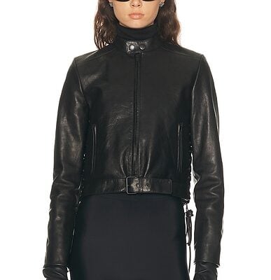 Balenciaga Lace Up Biker Jacket