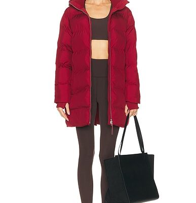 Beyond Yoga Warm Up Long Puffer Jacket