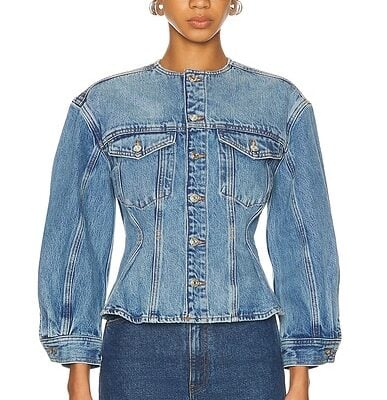 FRAME The Nipped Collarless Jacket