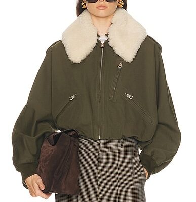 Givenchy Shearling Collar Bomber Jacket