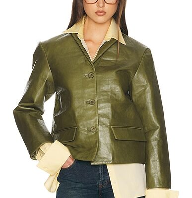 Helsa Puffy Leather Jacket