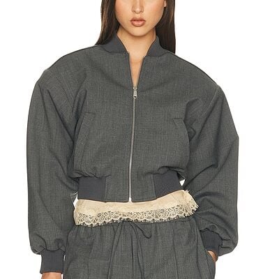 Helsa Wool Blend Bomber Jacket