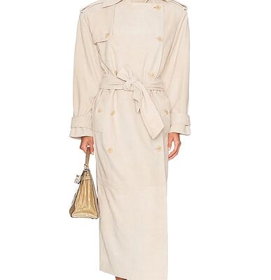 Helsa Suede Trench Coat