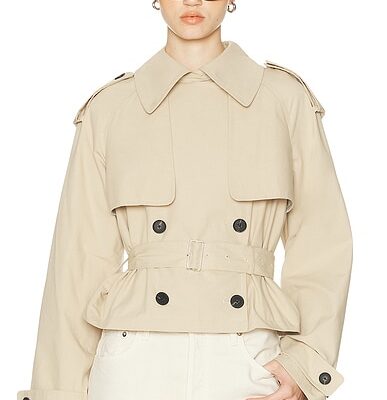 L'Academie by Marianna Kimmi Cropped Trench Jacket