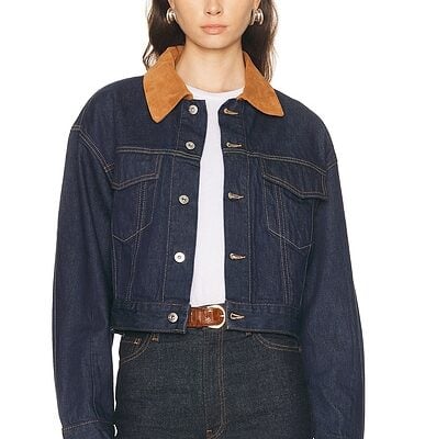 SLVRLAKE Kira Curve Sleeve Trucker Jacket