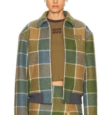Miu Miu Check Padded Jacket