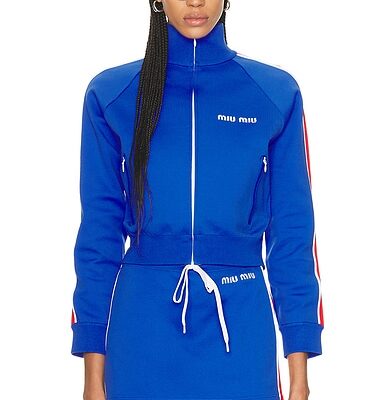 Miu Miu Nylon Zip Up Track Jacket