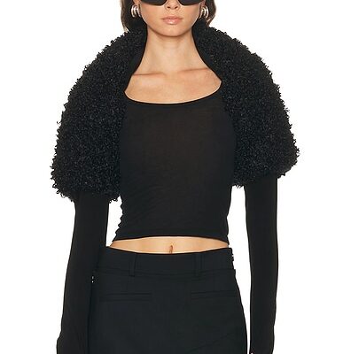 Norma Kamali Long Sleeve Shruggie