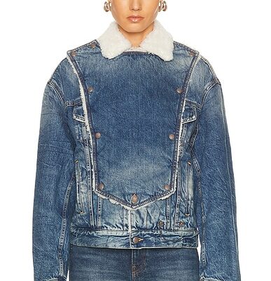 R13 Bib Trucker Jacket