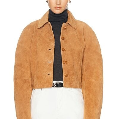 Rohe Rounded Textured Suede Jacket