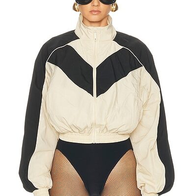Ronny Kobo Brenton Cropped Jacket in Ivory
