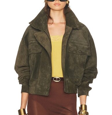 Saint Laurent Suede Bomber