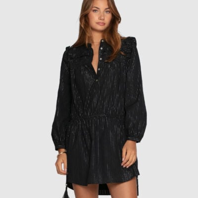 Belle & Bloom Off the Vine Lurex Stripe Mini Dress