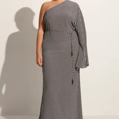 Faithfull The Brand Gino Maxi Dress Toscano Stripe Black
