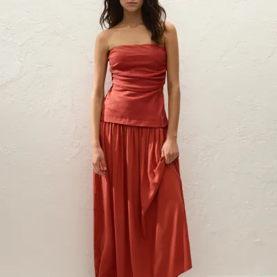 Faithfull The Brand Hedy Maxi Dress Dusty Tomato