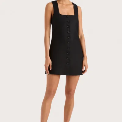 Faithfull The Brand Jaques Mini Dress Black