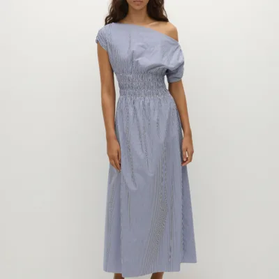 Faithfull The Brand Kara Maxi Dress Helle Stripe Vintage Navy