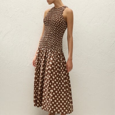 Faithfull The Brand Luisa Midi Dress Cioccolato Dot