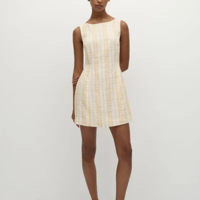 Faithfull The Brand Lydie Mini Dress Piato Check