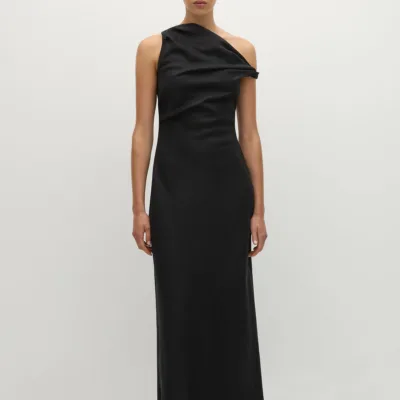Faithfull The Brand Suis Midi Dress Black