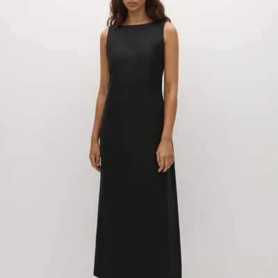 Faithfull The Brand Taylor Midi Dress Black