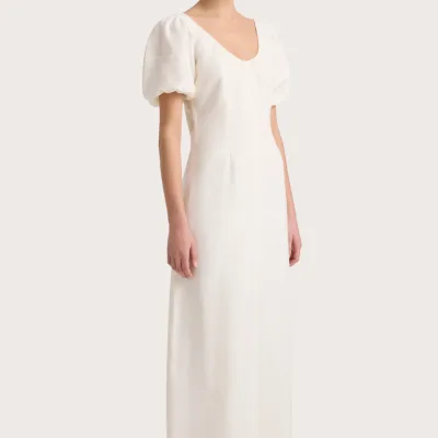 Faithfull The Brand Vence Midi Dress White