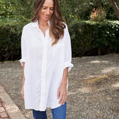 Frank & Eileen One-Size Button-Up Shirt in Lived-In Linen