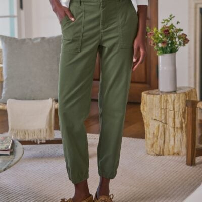 Frank & Eileen Utility Jogger in Italian Peached Twill