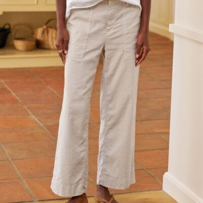 Frank & Eileen Wide-Leg Linen Pant in Italian Performance Linen
