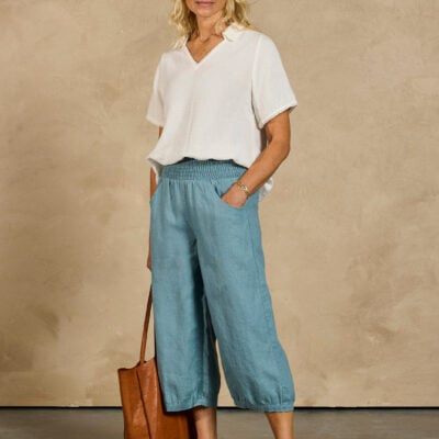 Nomad The Label Marrakech Linen Pants Tahiti Blue