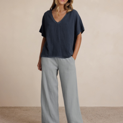 Nomad The Label Montego Cotton Top Charcoal