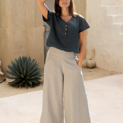 Nomad The Label Portillo Linen Pants Flax